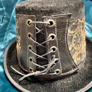 Black Velour Steampunk Hat